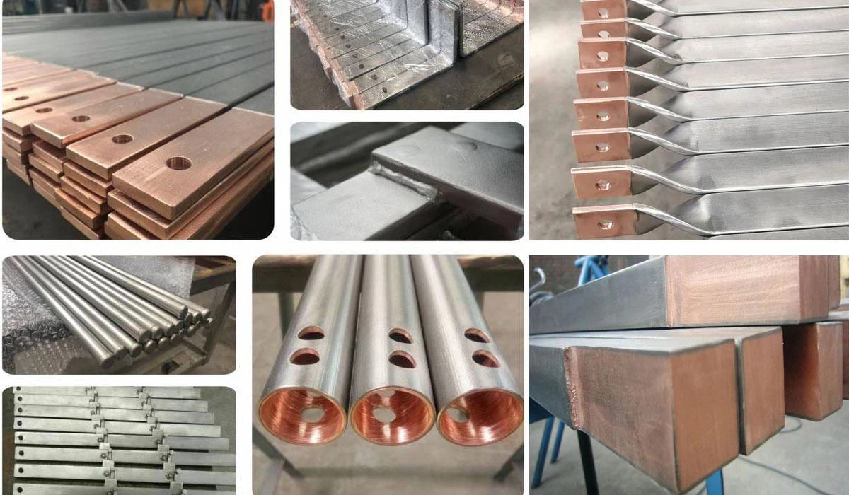 titanium clad copper rod